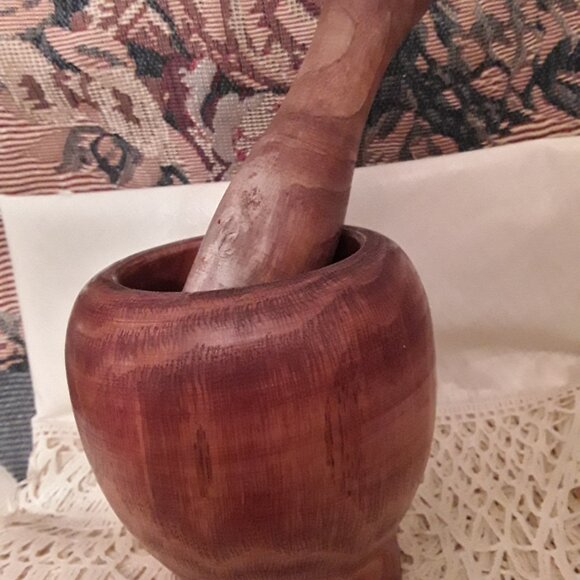Wooden Mortar and Pestle - Picture 1 of 5